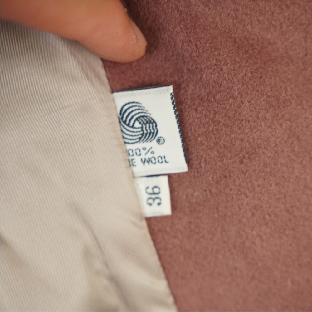 Vintage Barneys New York By American Craftsmen Pure Wool Overcoat Mens 36 Pink - Picture 3 of 15